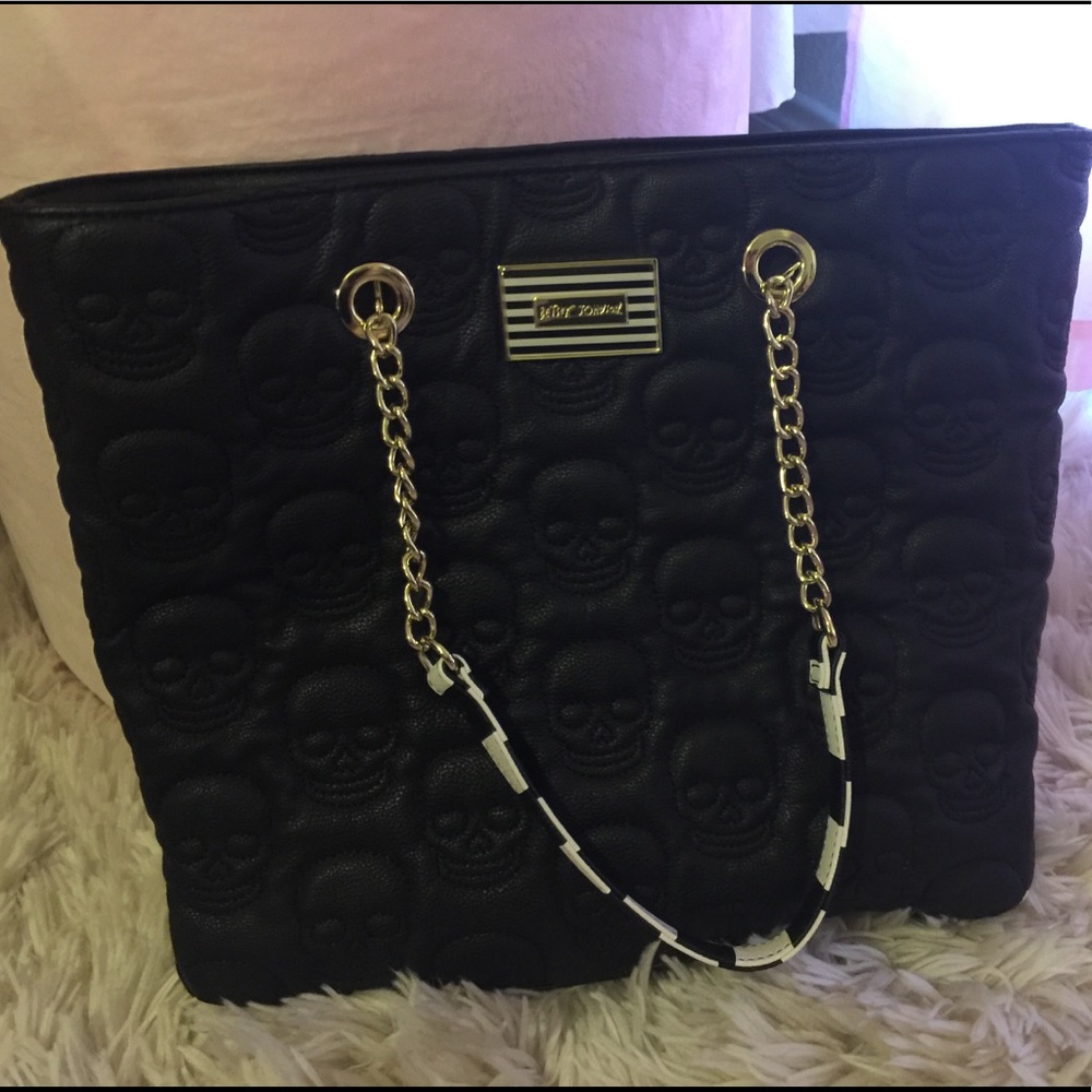 Betsey Johnson Signature Skull Tote (Small/Medium)